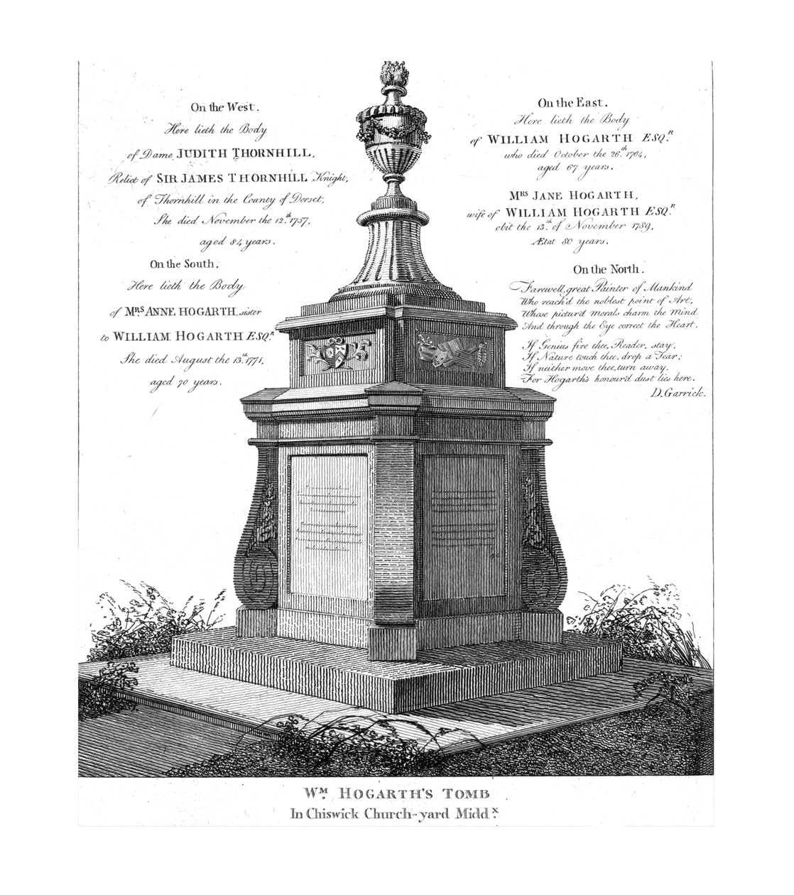William Hogarth sírja, 1793. alkotó: Unbekannt