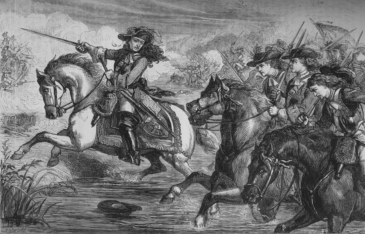 Vilmos III. A Boyne-ban, 1690, 1880. alkotó: Unbekannt