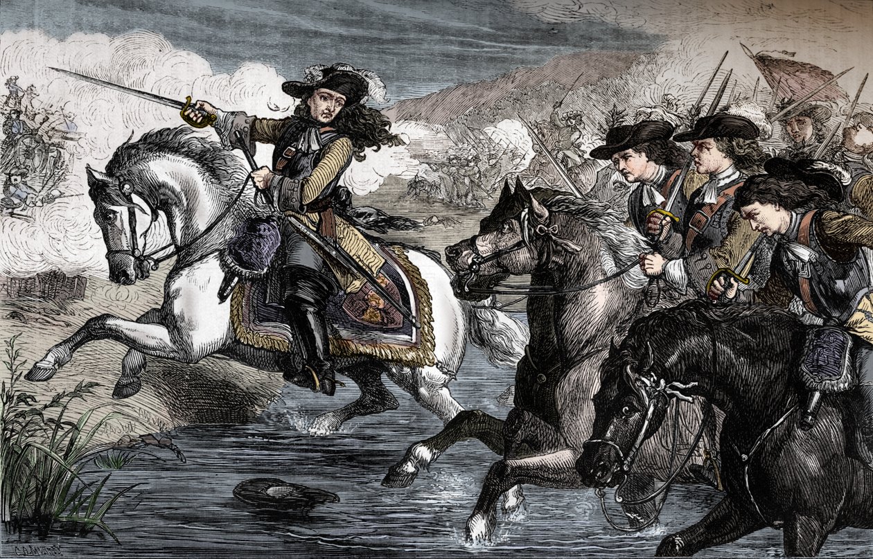 Vilmos III. A Boyne-ban, 1690, 1880. alkotó: Unbekannt