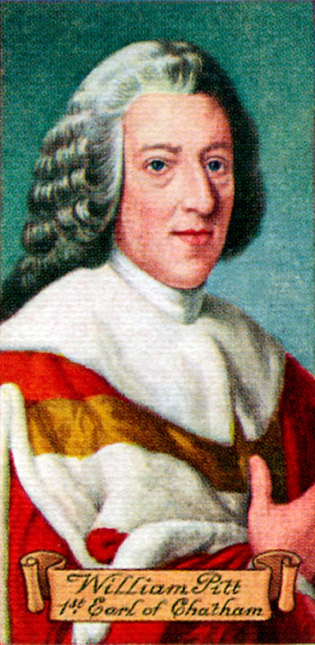 William Pitt, Chatham 1. grófja, egy sor cigarettakártyából, 1935 alkotó: Unbekannt