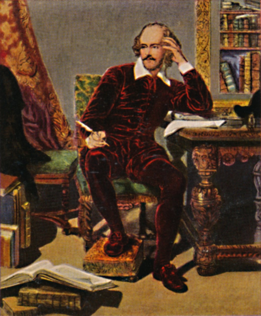 William Shakespeare 1564-1616. - J. Faed festménye, 1934. alkotó: Unbekannt