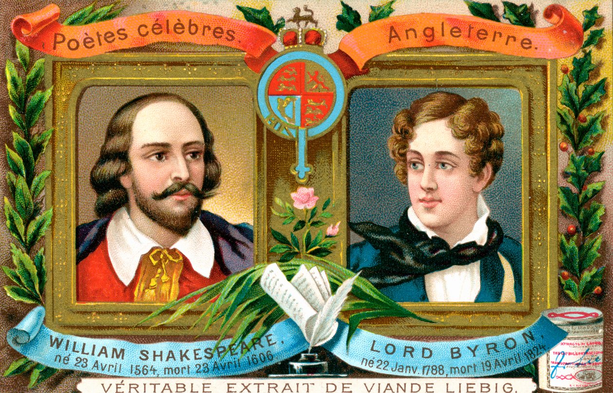 William Shakespeare és Lord Byron, 1900 alkotó: Unbekannt