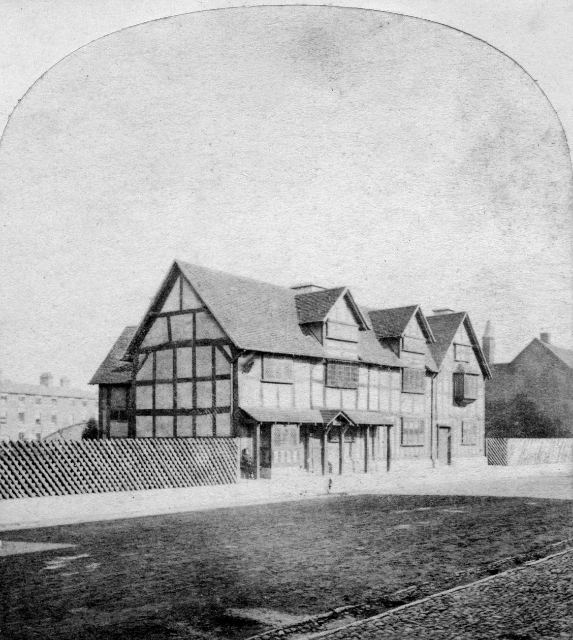 William Shakespeares ház, Henley Street, Stratford-upon-Avon, Warwickshire, 19. század vége alkotó: Unbekannt