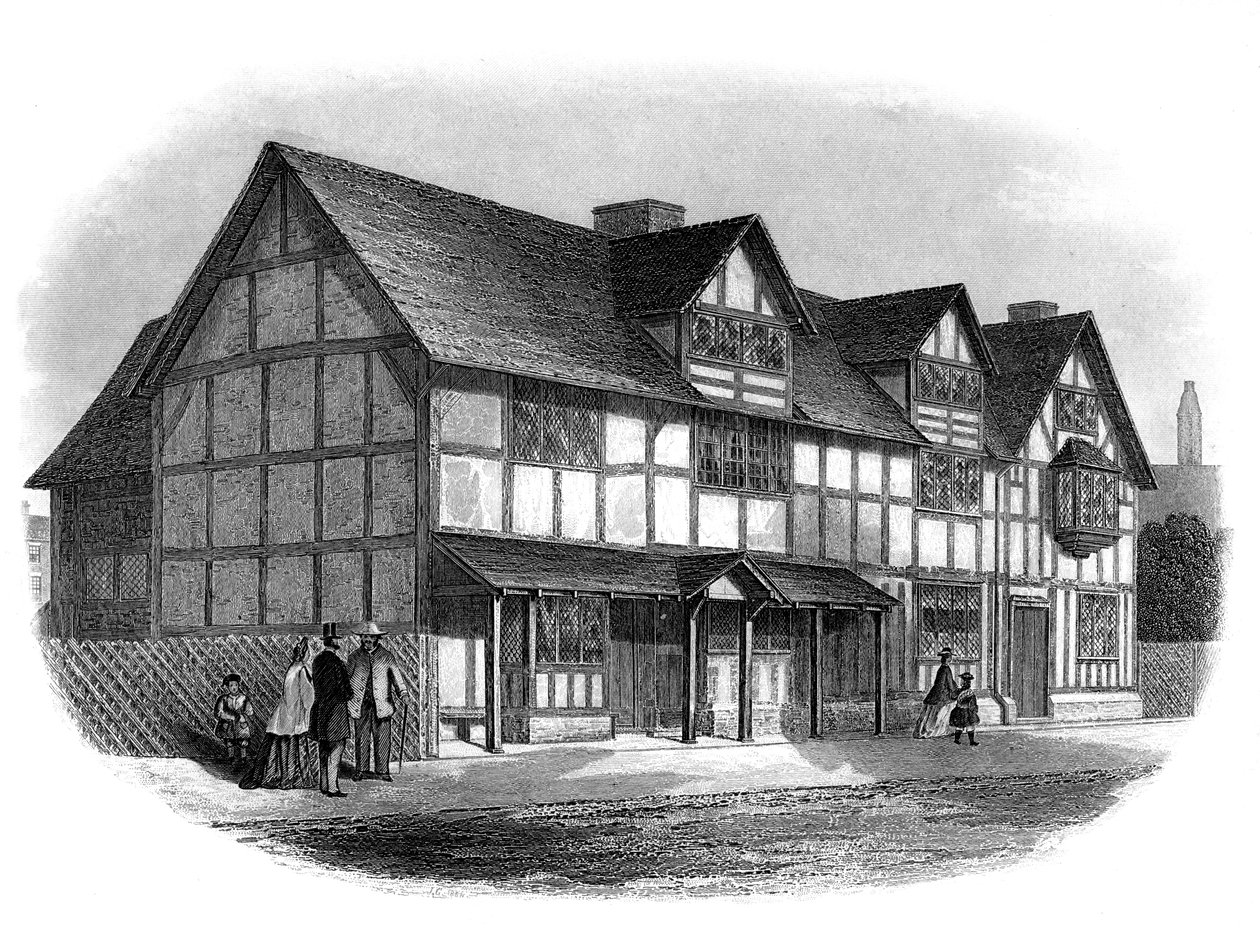 William Shakespeares ház, Stratford-upon-Avon, Warwickshire, 19. század vége alkotó: Unbekannt