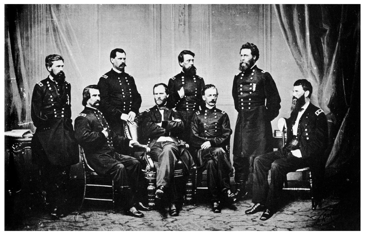 William Tecumseh Sherman és tábornokai, amerikai polgárháború, 1865, 1955 alkotó: Unbekannt