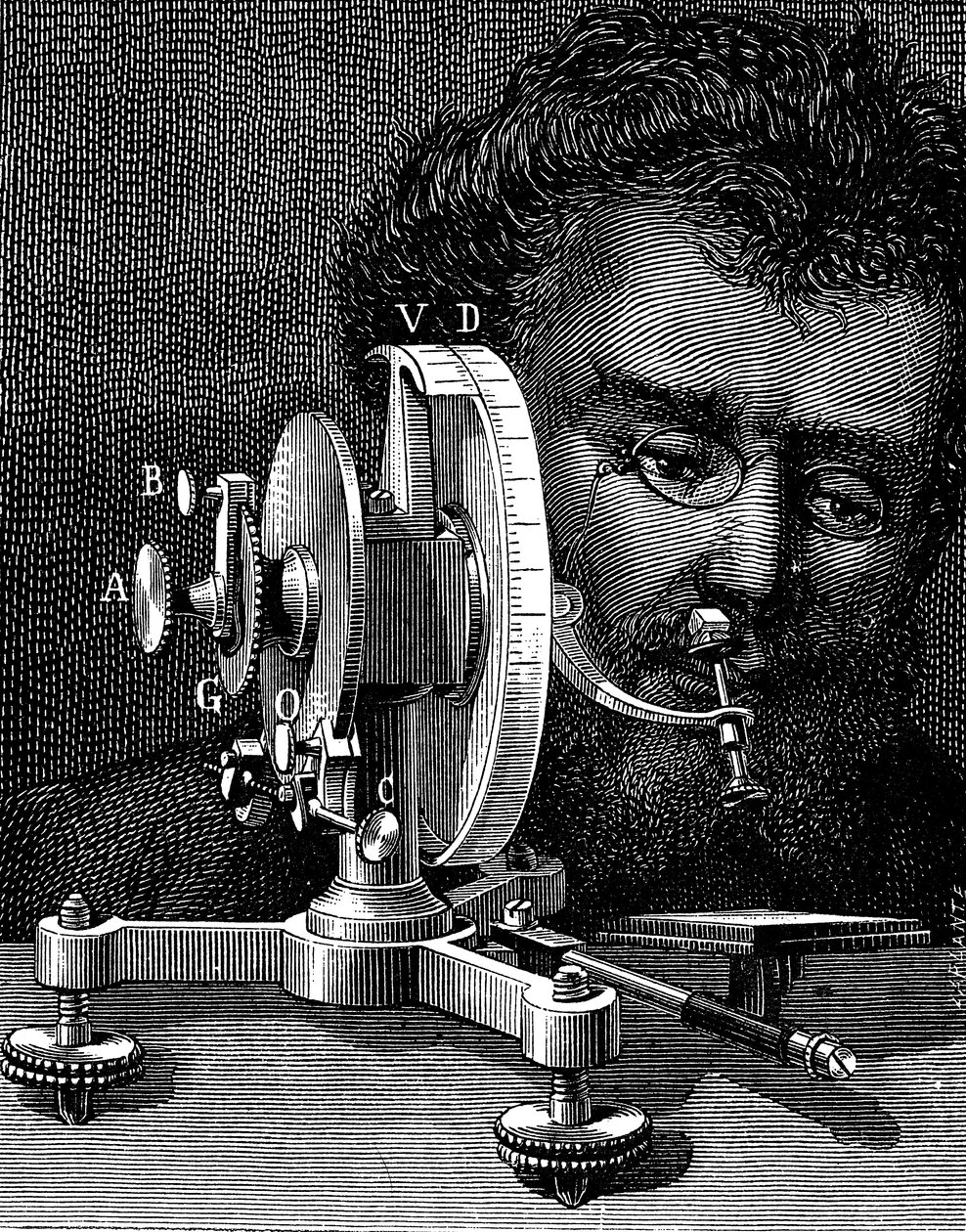 William Wollastons reflektáló goniométer a kristályok szögeinek mérésére, 1874 alkotó: Unbekannt