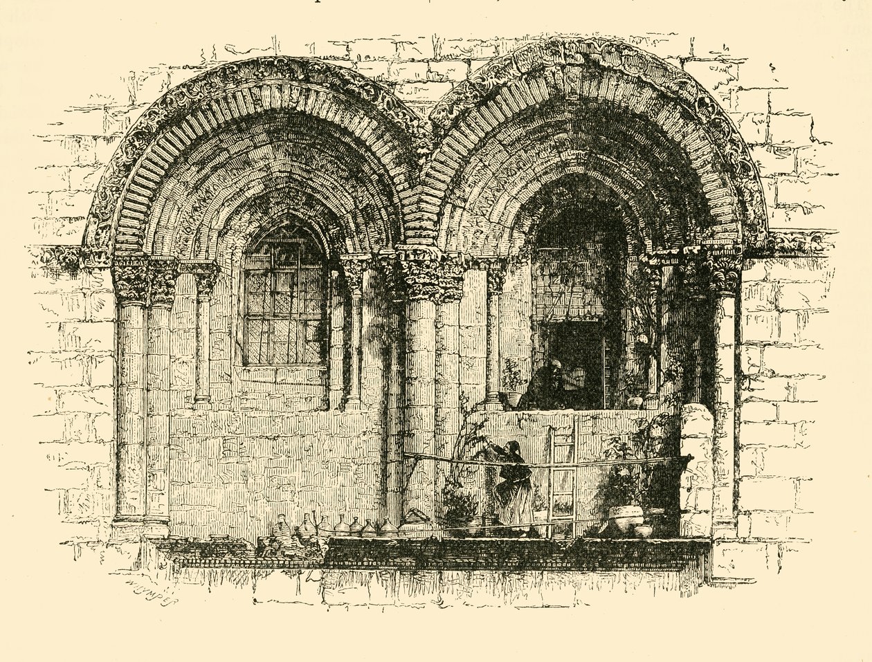 A jeruzsálemi Szent Sír-templom ablakai, 1890. alkotó: Unbekannt