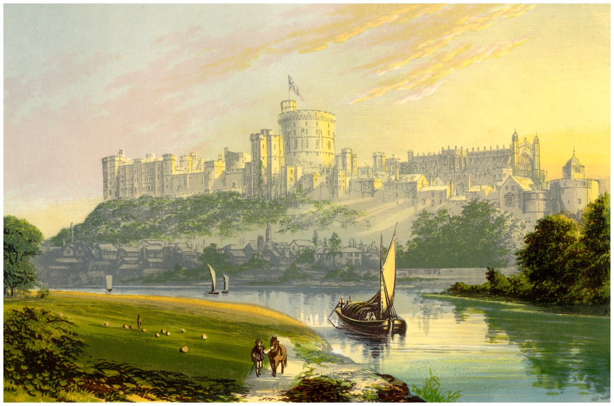 Windsori kastély, Berkshire, a királyi rezidencia, 1880 alkotó: Unbekannt