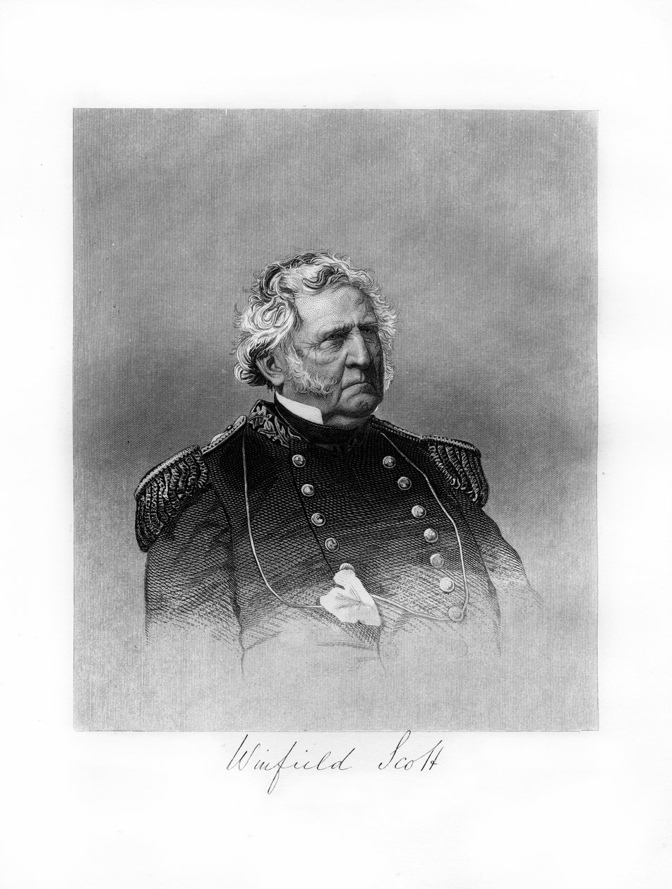 Winfield Scott, az Egyesült Államok hadseregének tábornoka, diplomata és elnökjelölt, 1872 alkotó: Unbekannt