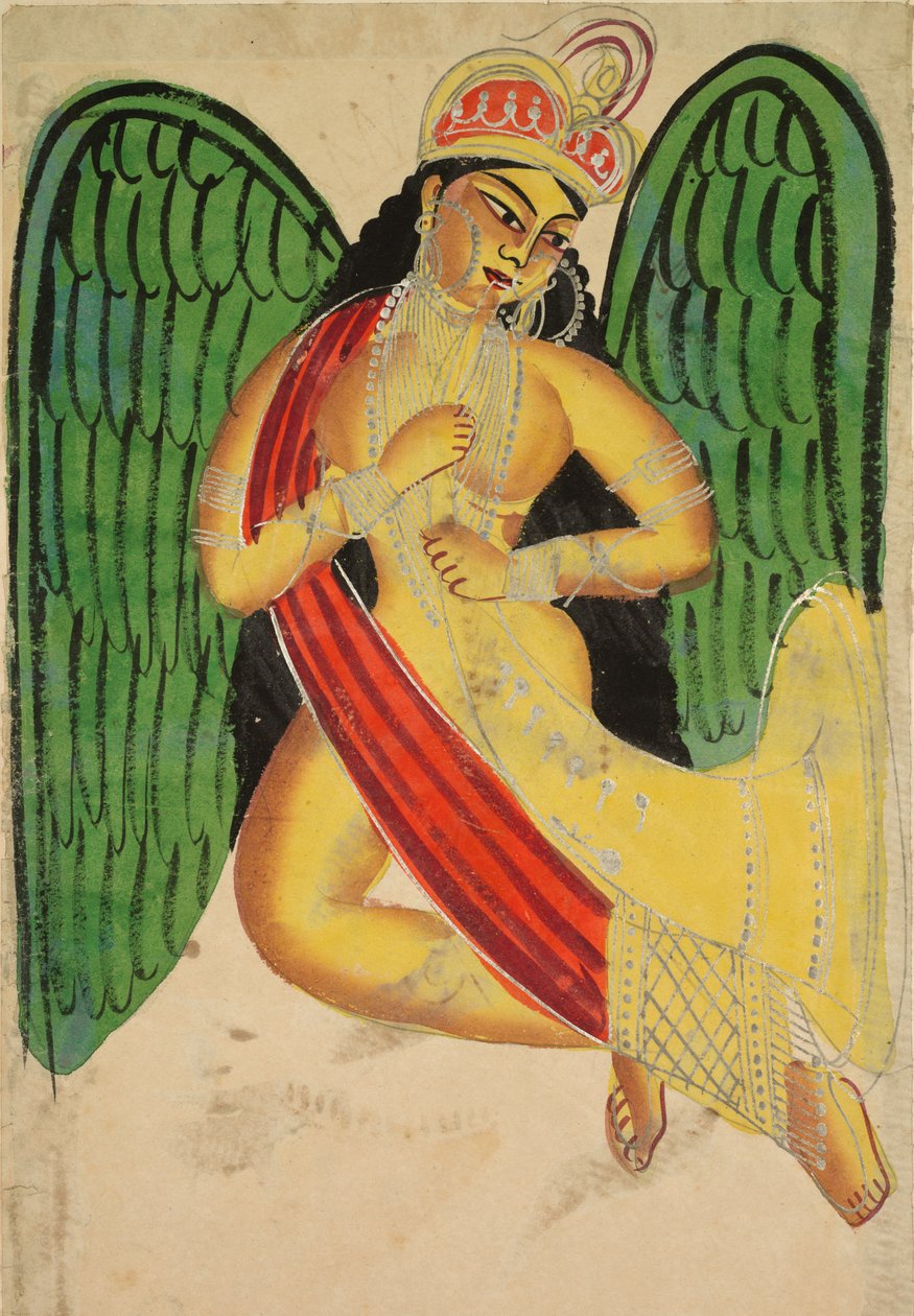 Szárnyas apsara kürttel, 1800-as évek. alkotó: Unbekannt