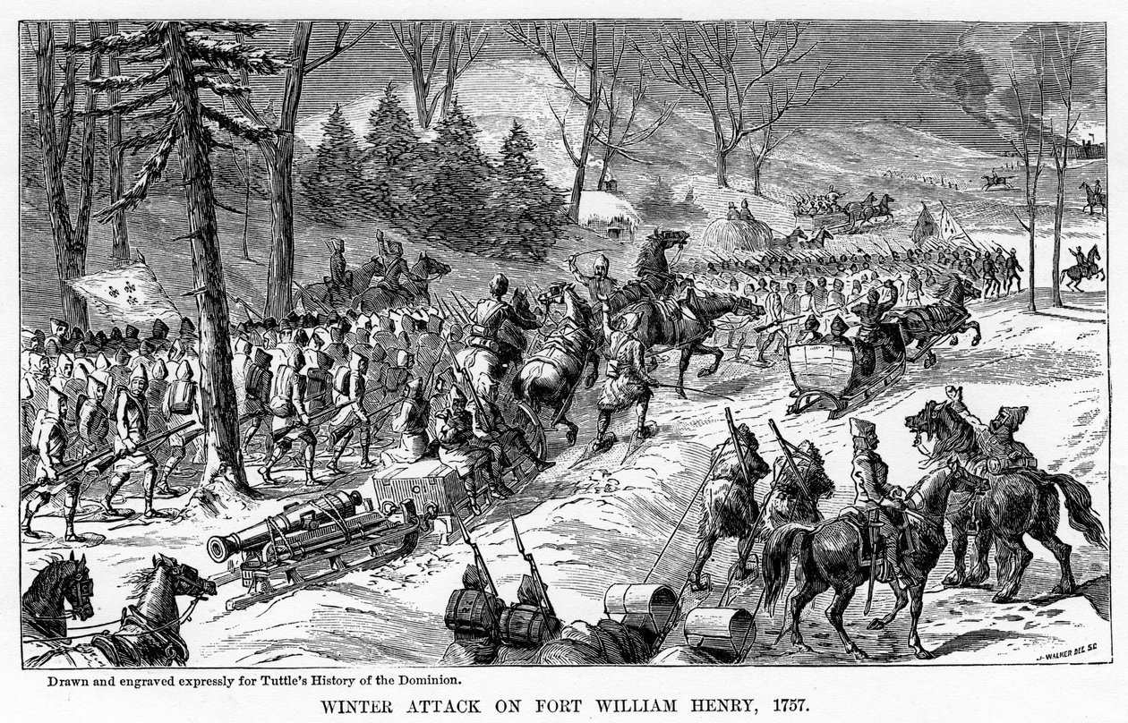 Téli támadás Fort William Henry ellen, New York állam, 1757, 1877 alkotó: Unbekannt