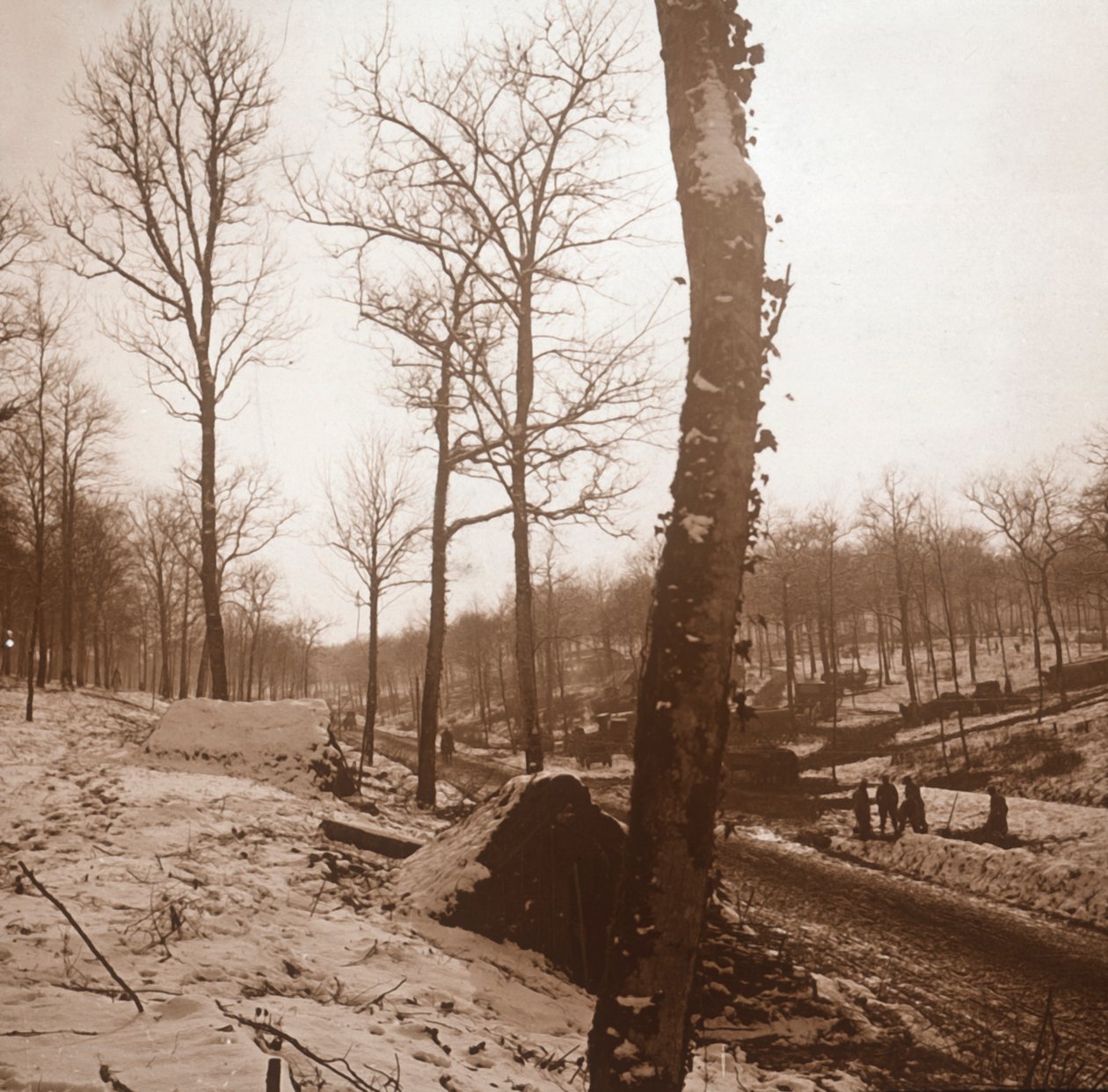 Winter, Genicourt, Észak-Franciaország, c1914-c1918 alkotó: Unbekannt