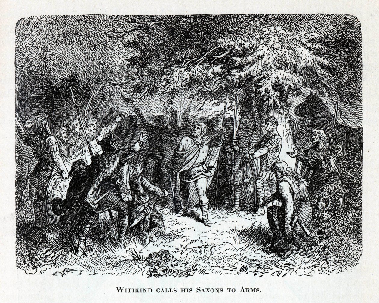 Wittekind fegyverbe hívja szászait, 1882 alkotó: Unbekannt