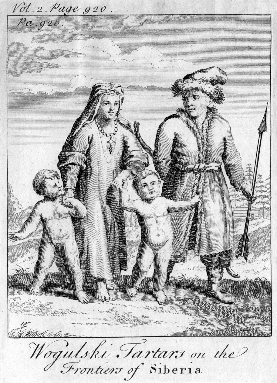 Wokulski tatárok Szibéria határain, 1740 alkotó: Unbekannt