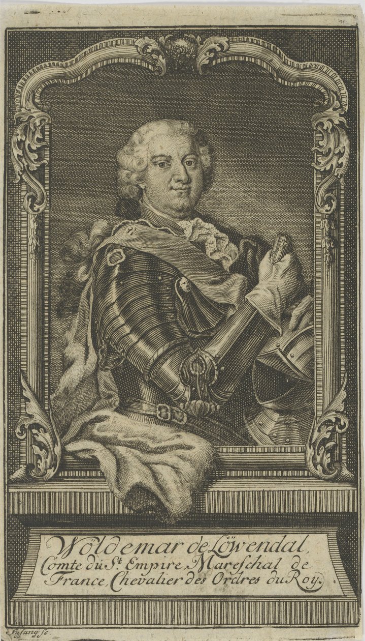 Woldemar Freiherr von Löwendal 1660-1740, 1748 előtt. alkotó: Unbekannt