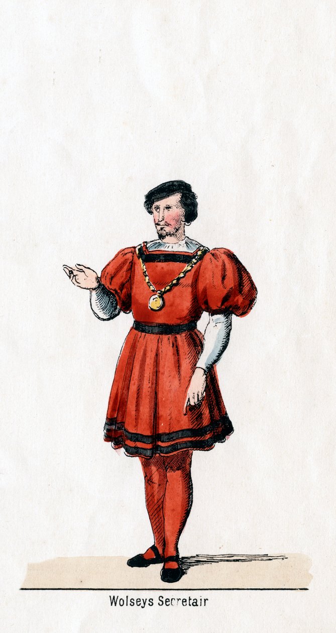 Wolseys titkár, Shakespeare drámájának jelmezterve, VIII. Henrik, XIX. alkotó: Unbekannt
