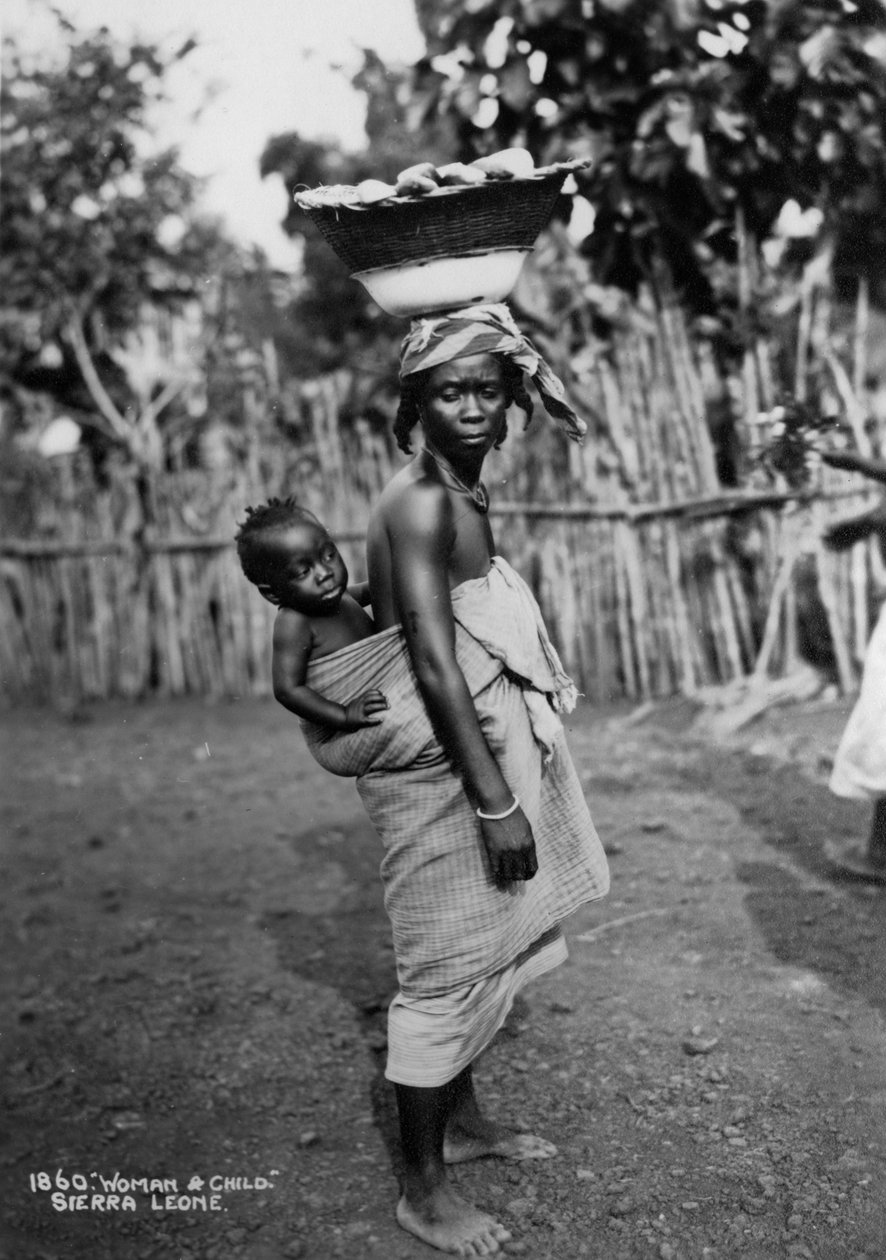 Nő és gyermek, Sierra Leone, XX. század alkotó: Unbekannt