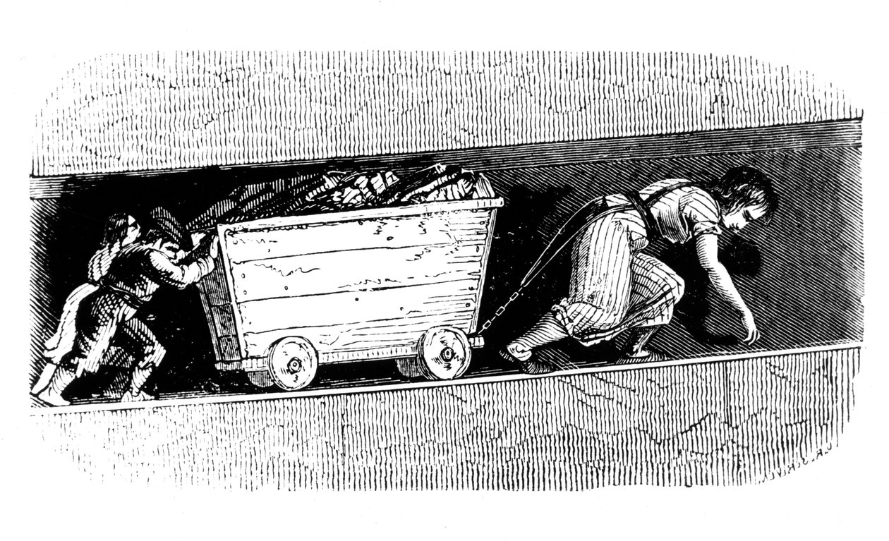Női és gyerek széndobáló, Közép- és Kelet-Lothian, Skócia, 1848 alkotó: Unbekannt
