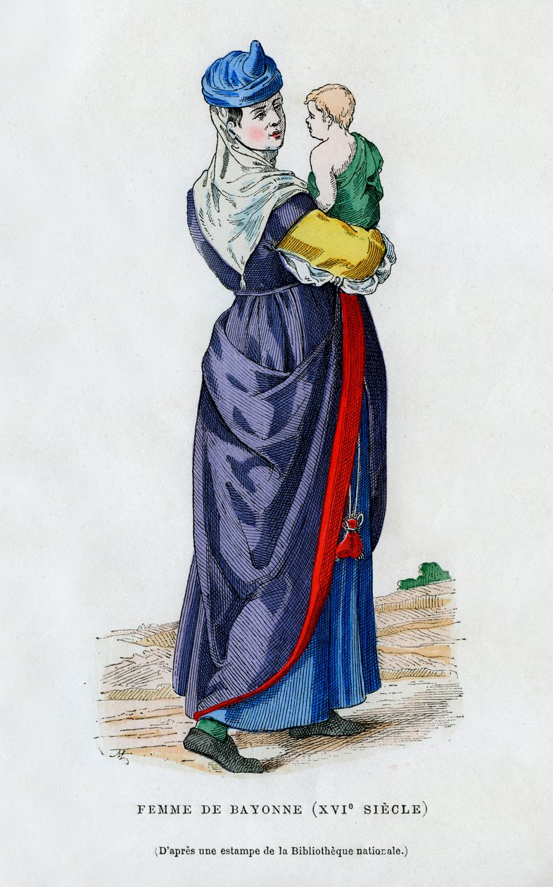 A franciaországi Bayonne-i nő, 16. század 1882-1884 alkotó: Unbekannt