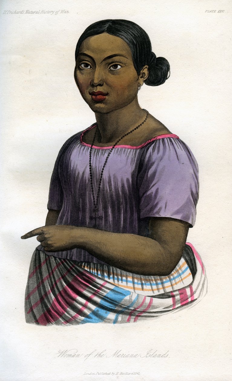 A Mariana-szigetek nője, 1848 alkotó: Unbekannt