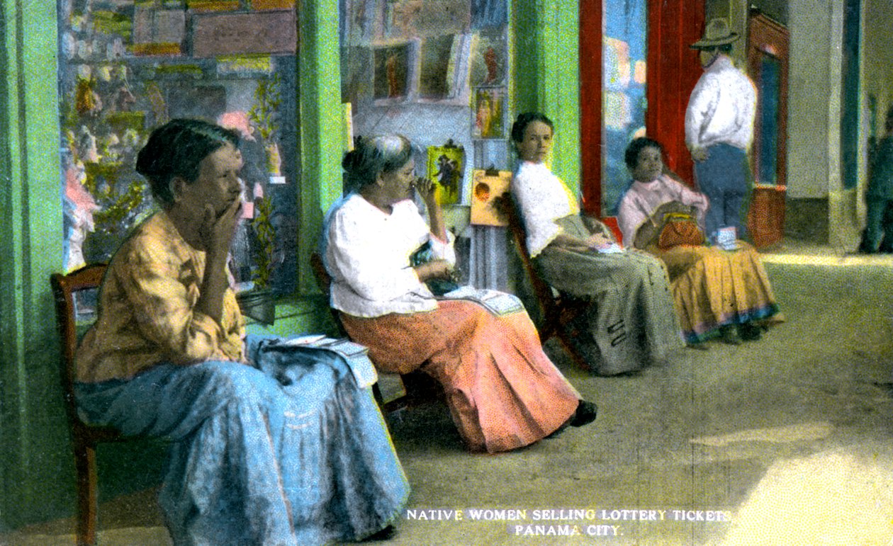 Sorsjegyeket árusító nők, Panama City, Panama, 1920-as évek alkotó: Unbekannt