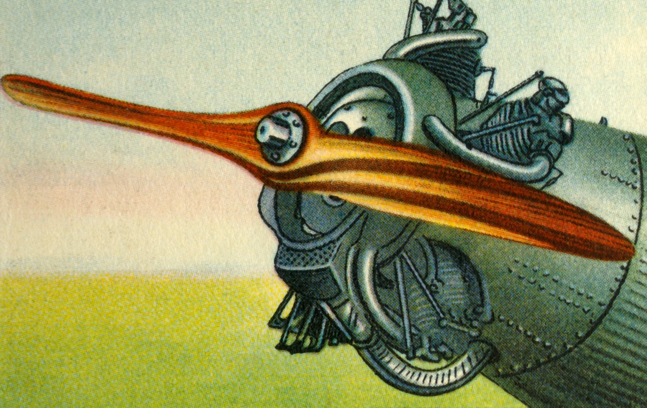 A Hugo Heine Propeller-Werk cég fából készült légcsavarja, 1932. alkotó: Unbekannt
