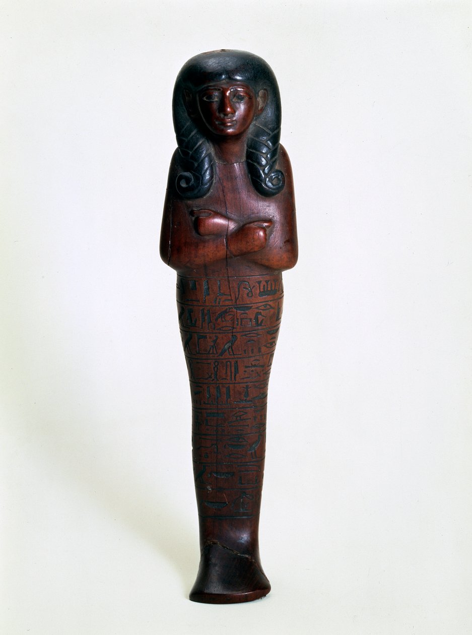 Mutry fából készült ushabti figurája, az ókori egyiptomi, Kr.e. 16. vagy 15. században alkotó: Unbekannt