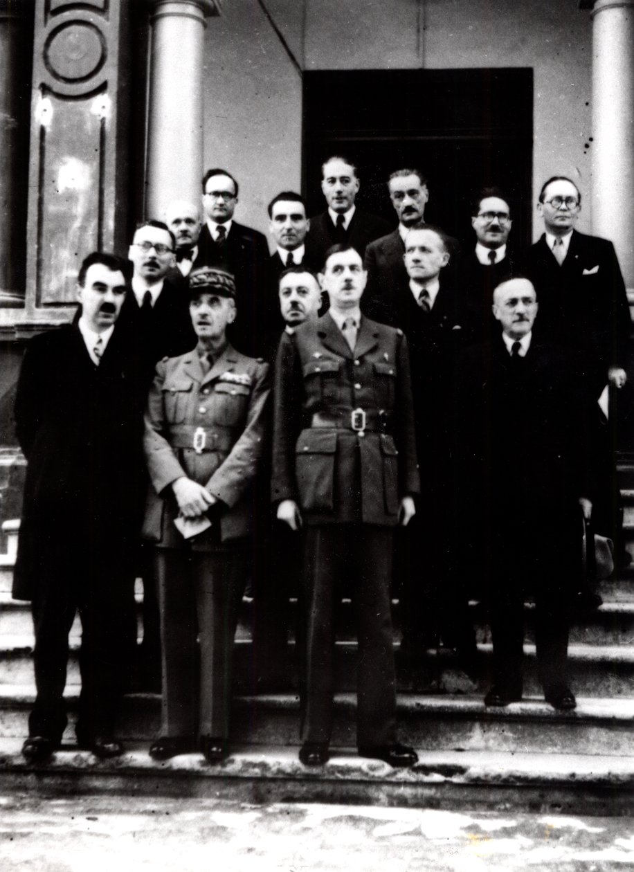2. világháború: De Gaulle száműzött francia kormánnyal Algériában, 1943 alkotó: Unbekannt