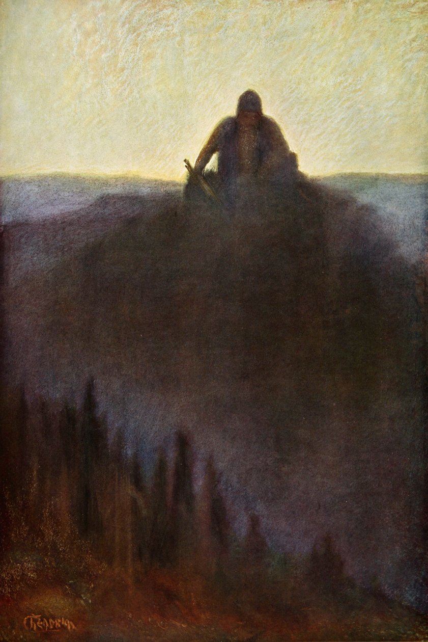 Wotan Valhallában várja a végét törött lándzsájával, 1906 alkotó: Unbekannt