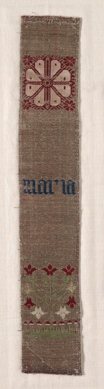 Szövött szalag, 1300-1400-as évek. alkotó: Unbekannt