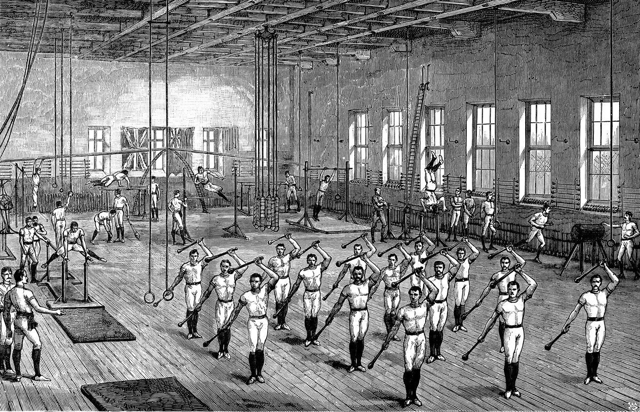 YMCA gymnasium, Longacre, London, 1888 alkotó: Unbekannt