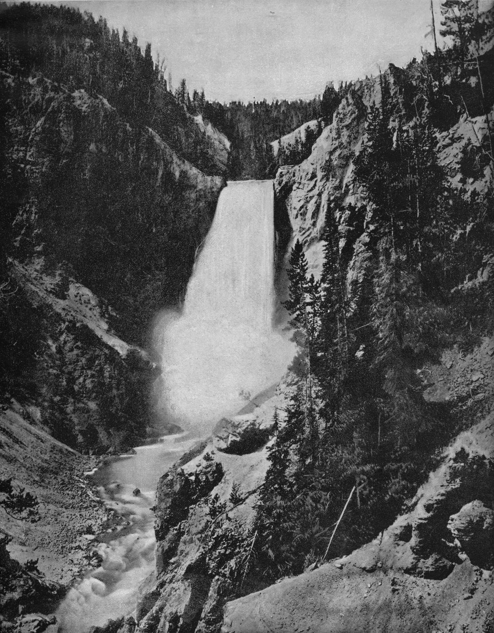 Yellowstone-vízesés, Wyoming, 1897. alkotó: Unbekannt