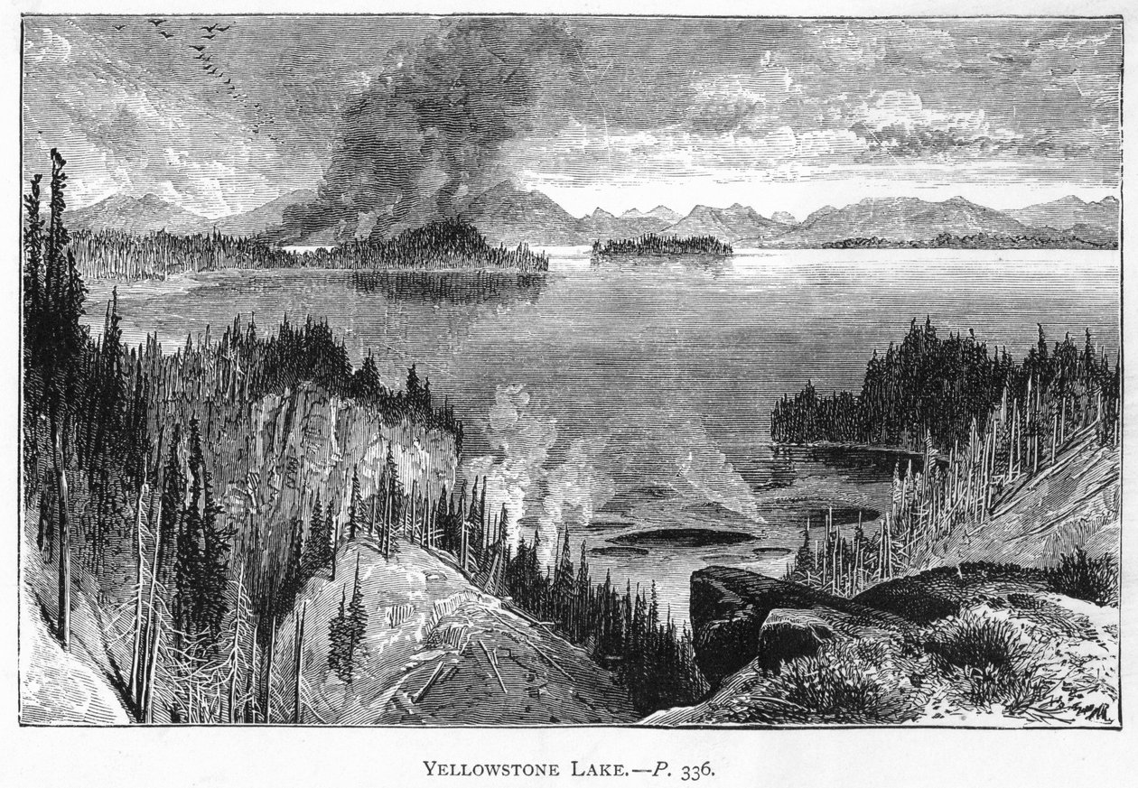 Yellowstone-tó, 19. század alkotó: Unbekannt