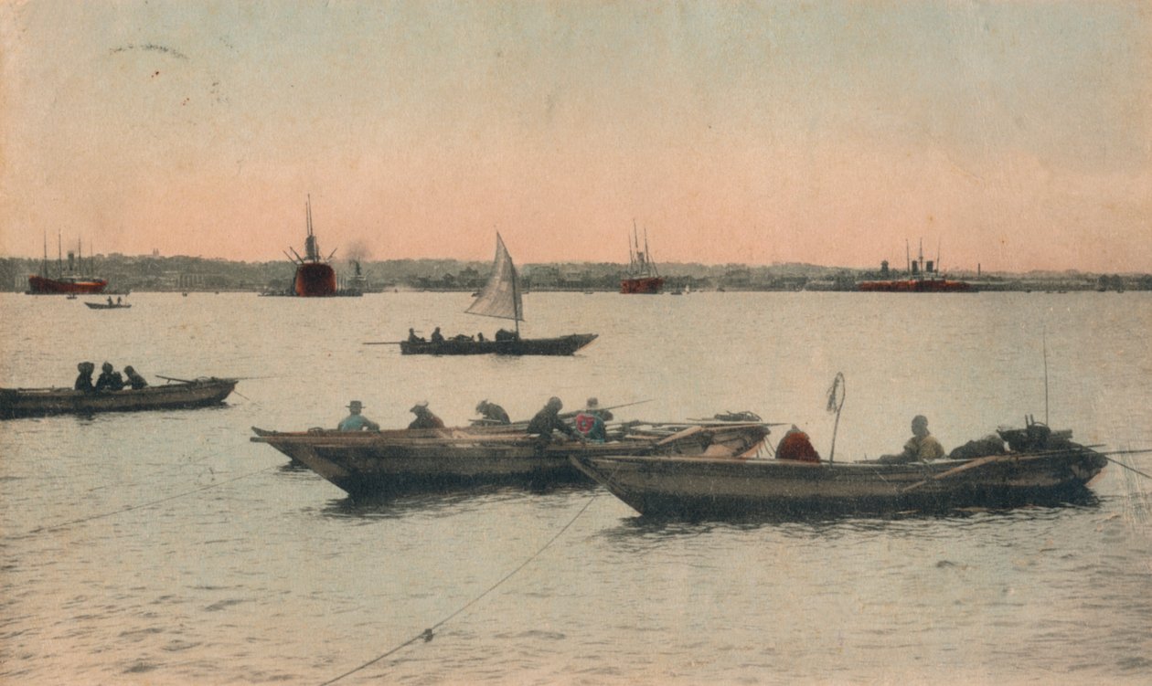 Yokohama kikötője, Japán, 1918 alkotó: Unbekannt