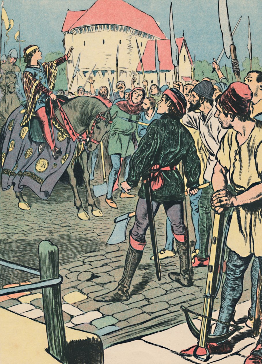 Richard fiatal király elfojtja a lázadást, 1907 alkotó: Unbekannt