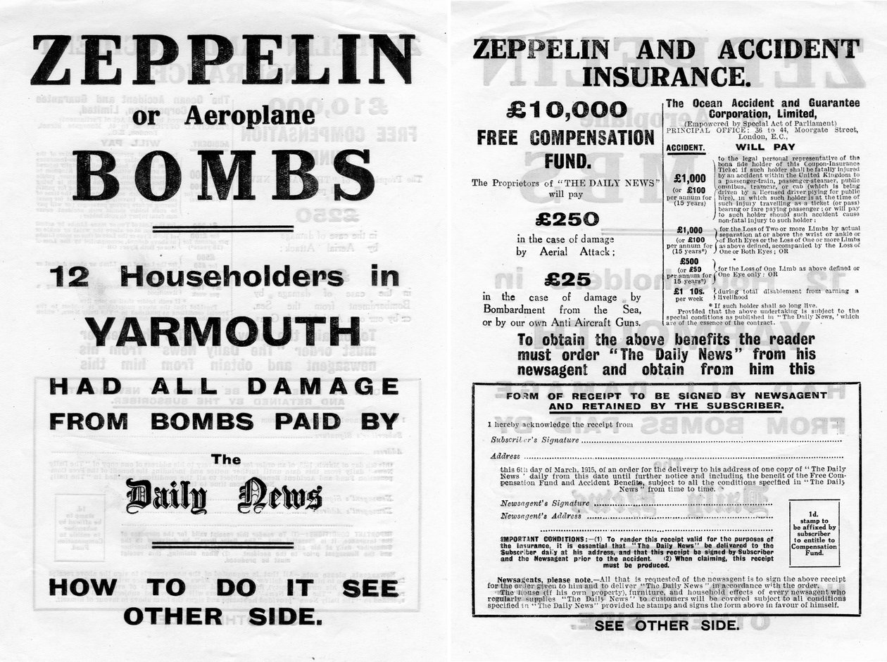 Zeppelin és balesetbiztosítás hirdetése, 1910 alkotó: Unbekannt