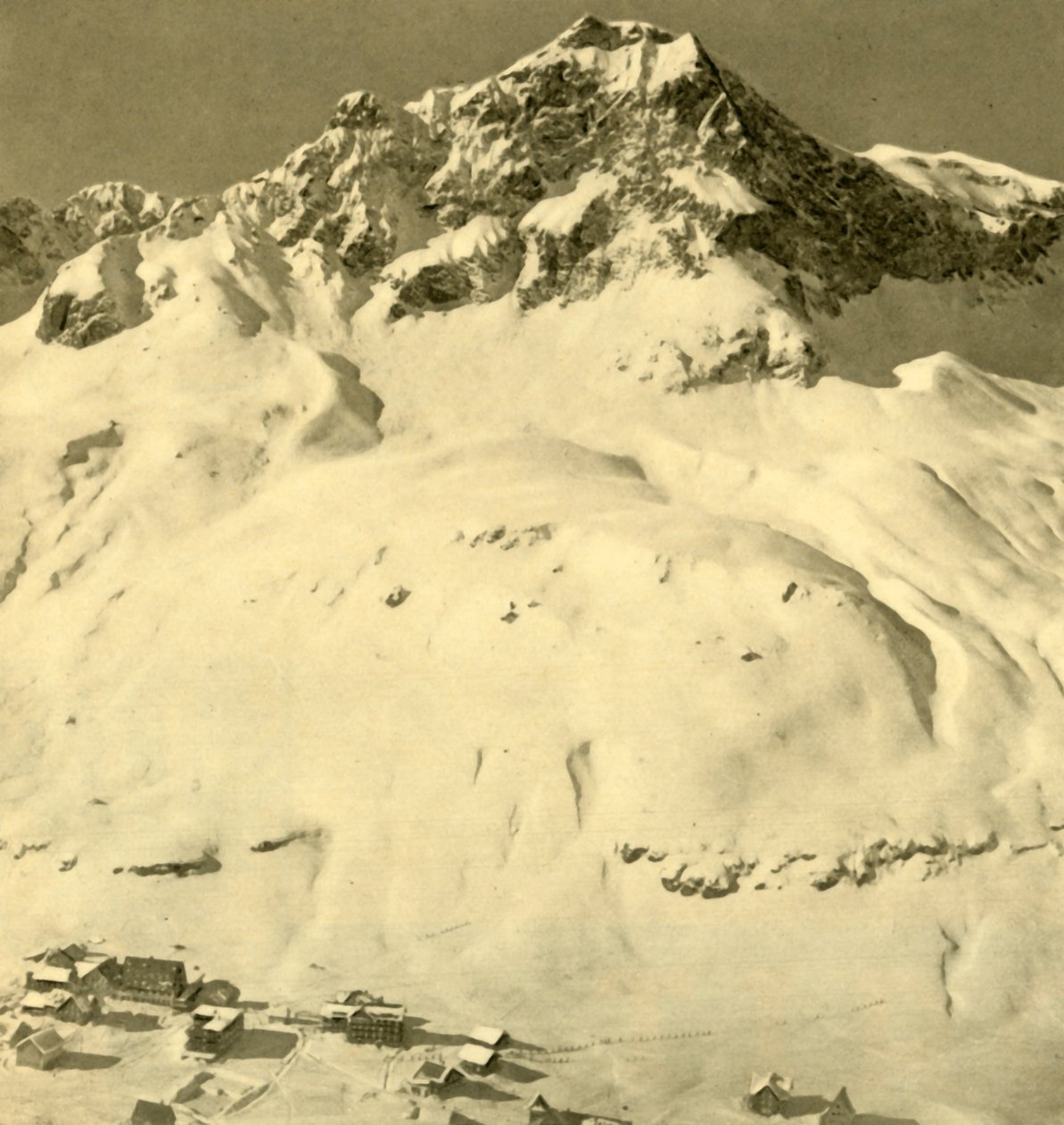 Zürs és a Hasenfluh-csúcs, Vorarlberg, Ausztria, 1935. alkotó: Unbekannt