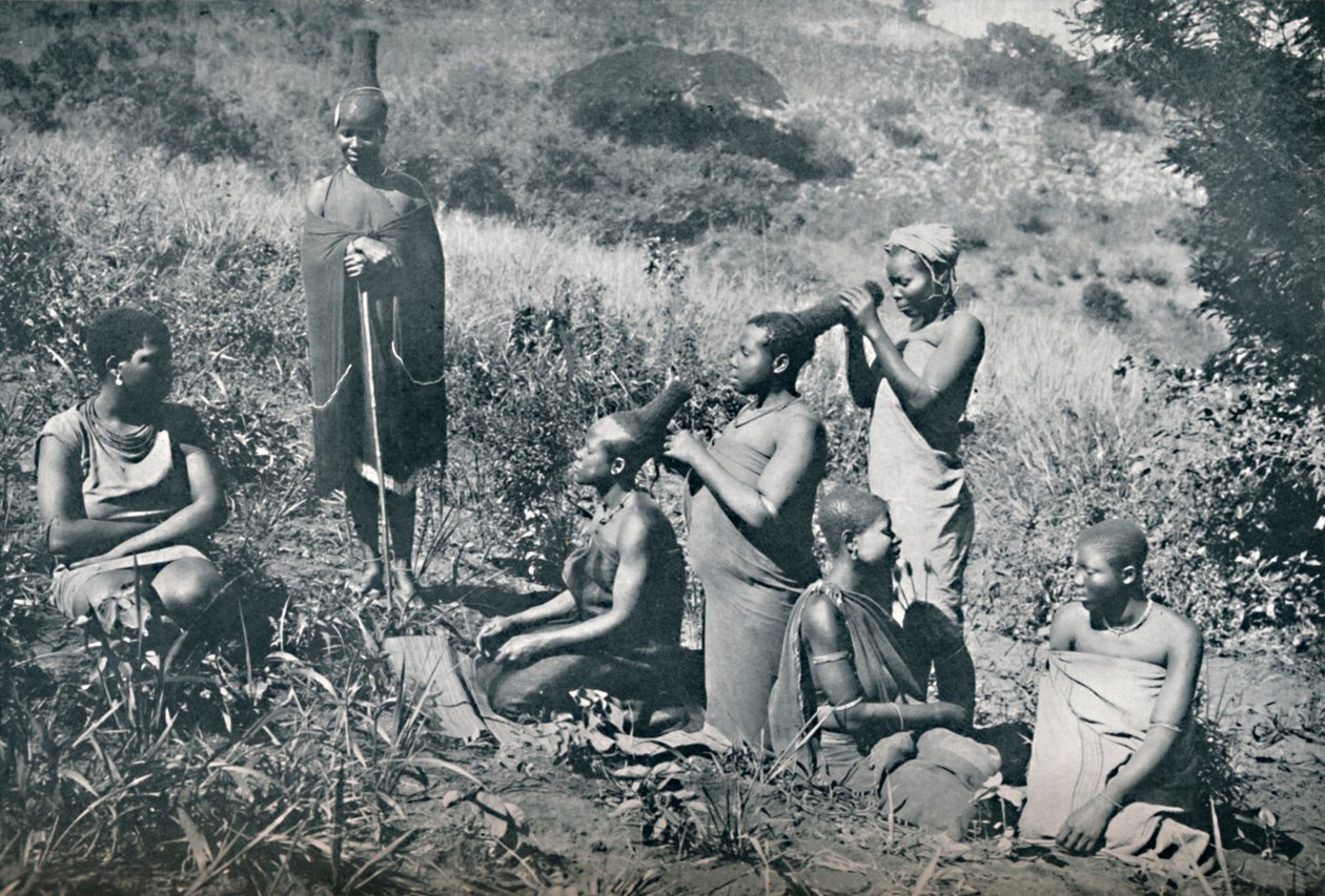 Zulu lányok fodrászata, 1912 alkotó: Unbekannt