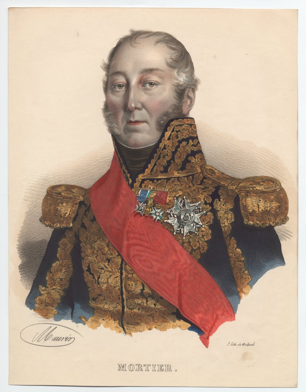 Edouard Adolphe Mortier 1768-1835, Franciaország marsallja, 1835 alkotó: Unbekannt