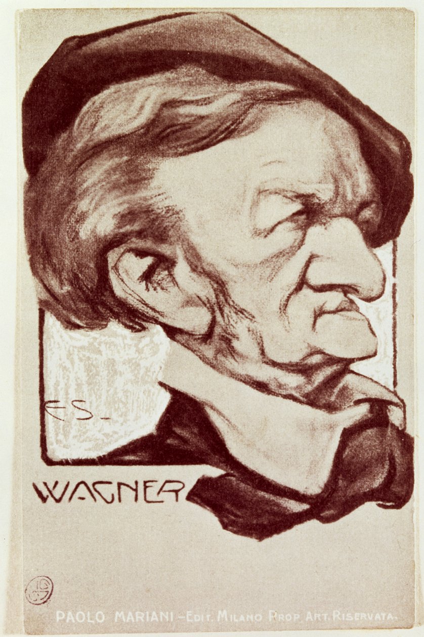 Richard Wagner karikatúrája, Edit kiadó. Milano Prop Art Reservata alkotó: Unbekannt Unbekannt