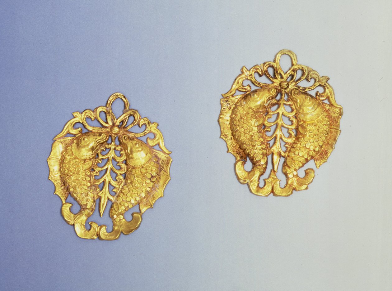 Kínai medálok, 17 karátos arannyal bevont, Tang-dinasztia, i.sz. 618-907 alkotó: Unbekannt Unbekannt