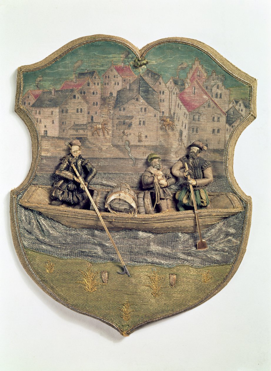 Hímzett céhszimbólum, amelyet Wolf Popp, Passau, 1574-1575 körül alkotó: Unbekannt Unbekannt