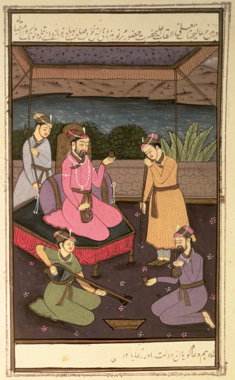 Khurram császár (Shah Jahan), kísérőkkel, Mogul alkotó: Unbekannt Unbekannt