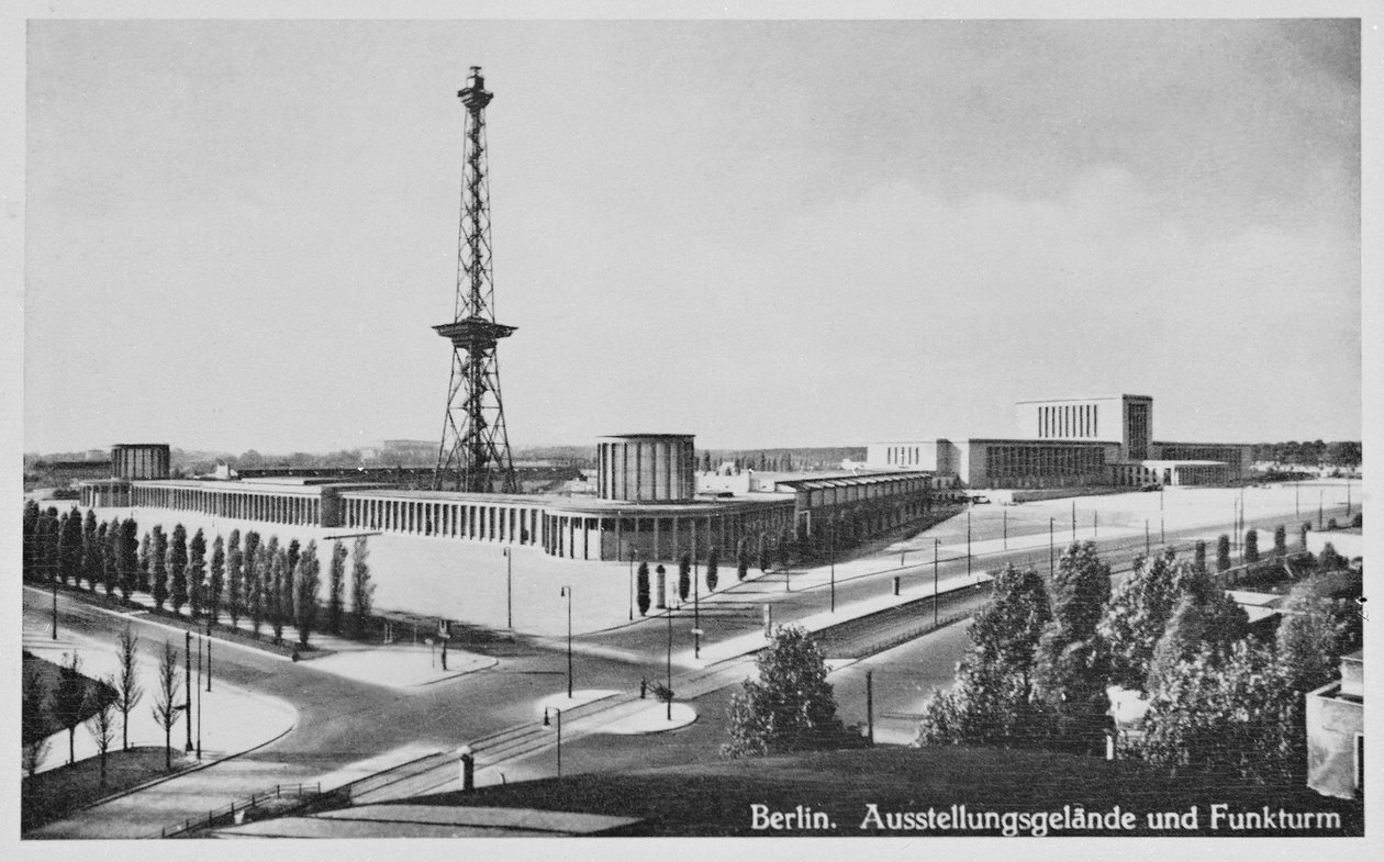 Kiállítótermek és műsorszóró torony, Charlottenburg, Berlin, 1930 körül alkotó: Unbekannt Unbekannt