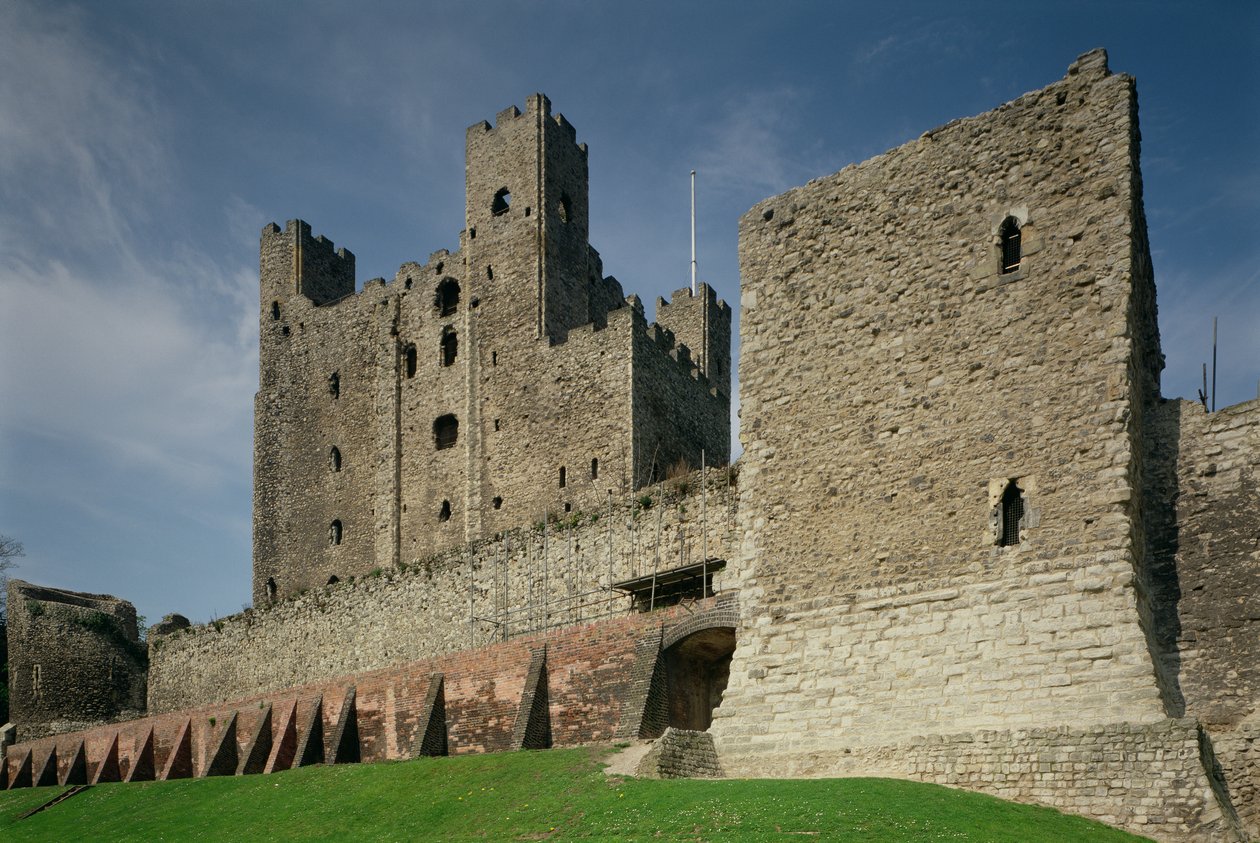 Külső nézet, Rochester Castle, Kent alkotó: Unbekannt Unbekannt
