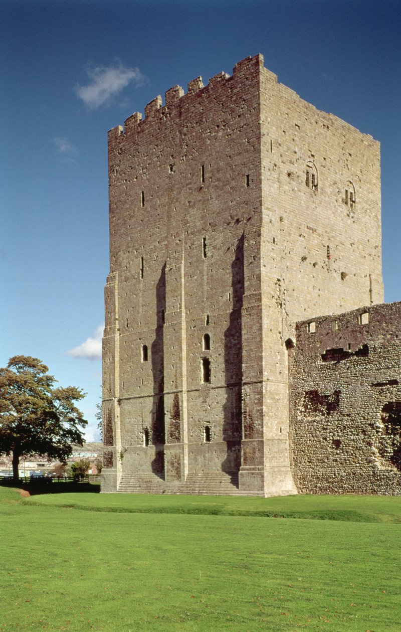A vár külső képe, Portchester kastély, Hampshire, 1160-72 körül épült alkotó: Unbekannt Unbekannt