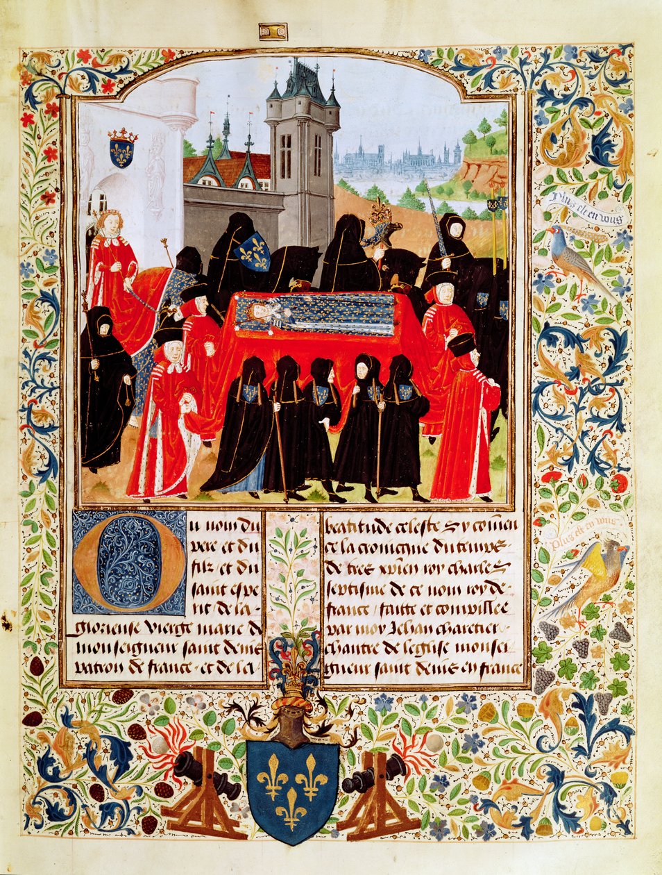 Fr 2691 f.11 VI. Frances Károly temetése 1422-ben Bedford hercegével, mint főgyászolóval és a párizsi parlament tagjaival alkotó: Unbekannt Unbekannt