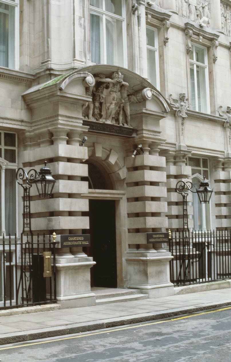 Institute of Chartered Accountants, Moorgate Place, London EC2 alkotó: Unbekannt Unbekannt