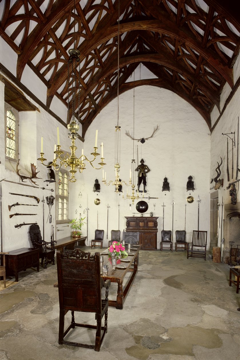A nagyterem belseje, Cotehele ház, Cornwall alkotó: Unbekannt Unbekannt