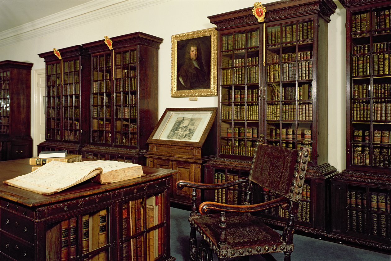 A Pepys Library, Magdalene College, Cambridge belső képe alkotó: Unbekannt Unbekannt